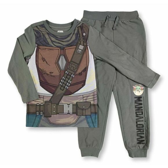 Star Wars Mandalorian Baby Yoda Outfit Cape Costume Shirt Small Size 5 - Picture 1 of 4